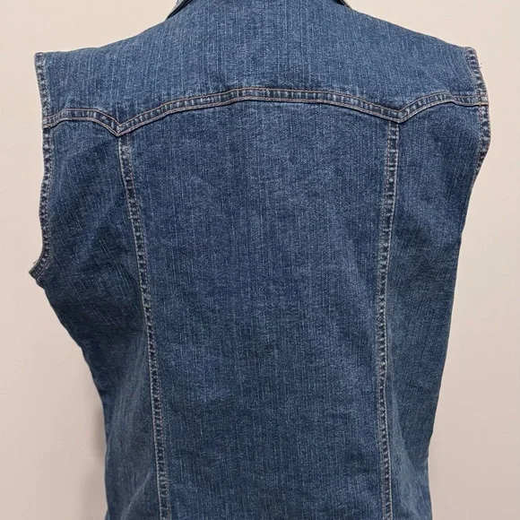 Vintage Northern Reflections Blue Denim Vest Size Small - Picture 2 of 3